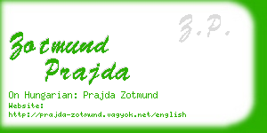 zotmund prajda business card